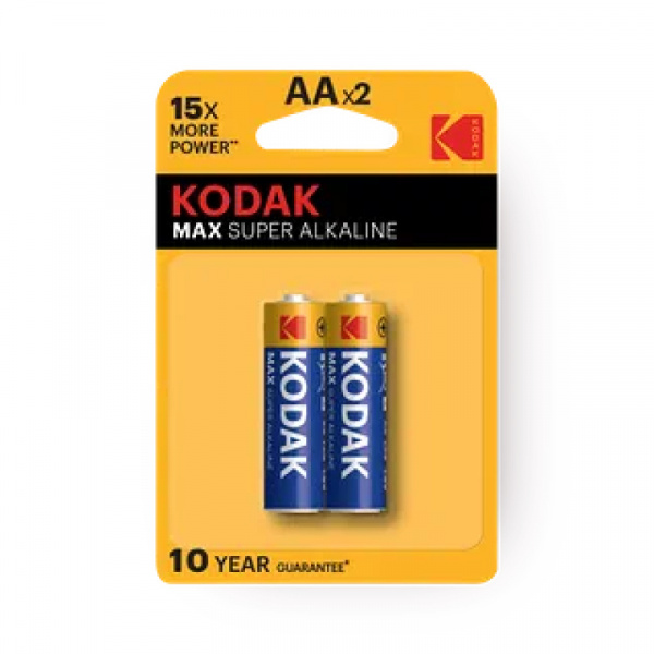 Батарейка алкалиновая АА Kodak Max Super Alkaline LR6 2 шт блистер 001