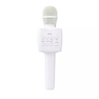 Микрофон для караоке Hoco BK5 Bluetooth с динамиком белый 001