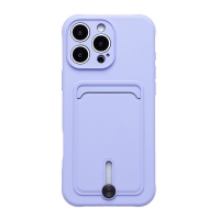 Чехол SC304 для iPhone 16 Pro Max с картхолдером силиконовый сиреневый 001