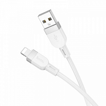 Кабель Hoco X109 Lightning 2.4А силиконовый белый 1 м