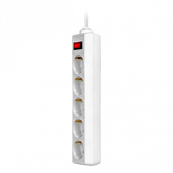 Сетевой фильтр Defender ES 1.8 5 розеток 10А 2200W белый 1.8 м